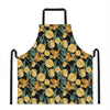 Yellow Tulip Floral Pattern Print Apron