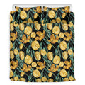 Yellow Tulip Floral Pattern Print Duvet Cover Bedding Set