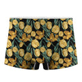 Yellow Tulip Floral Pattern Print Men's Boxer Briefs