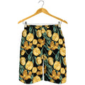 Yellow Tulip Floral Pattern Print Men's Shorts