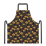 Yellow Tulip Flower Pattern Print Apron