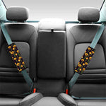 Yellow Tulip Flower Pattern Print Car Seat Belt Covers