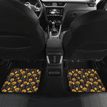 Yellow Tulip Flower Pattern Print Front and Back Car Floor Mats