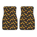 Yellow Tulip Flower Pattern Print Front Car Floor Mats