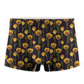 Yellow Tulip Flower Pattern Print Men's Boxer Briefs