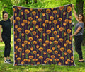 Yellow Tulip Flower Pattern Print Quilt