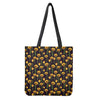 Yellow Tulip Flower Pattern Print Tote Bag