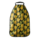 Yellow Tulip Pattern Print Car Seat Organizers