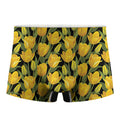 Yellow Tulip Pattern Print Men's Boxer Briefs