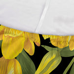 Yellow Tulip Pattern Print Sofa Cover