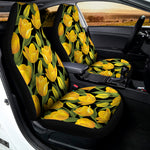 Yellow Tulip Pattern Print Universal Fit Car Seat Covers