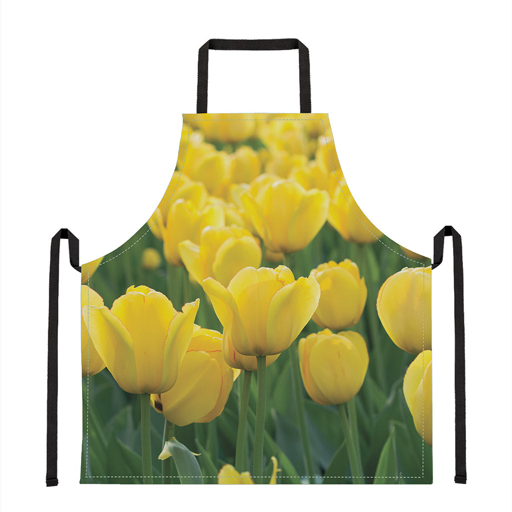 Yellow Tulip Print Apron