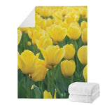Yellow Tulip Print Blanket