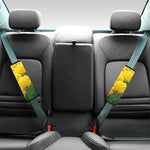Yellow Tulip Print Car Seat Belt Covers