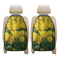 Yellow Tulip Print Car Seat Organizers