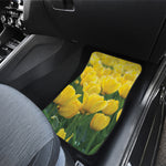 Yellow Tulip Print Front Car Floor Mats