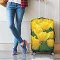Yellow Tulip Print Luggage Cover