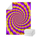 Yellow Twisted Moving Optical Illusion Blanket