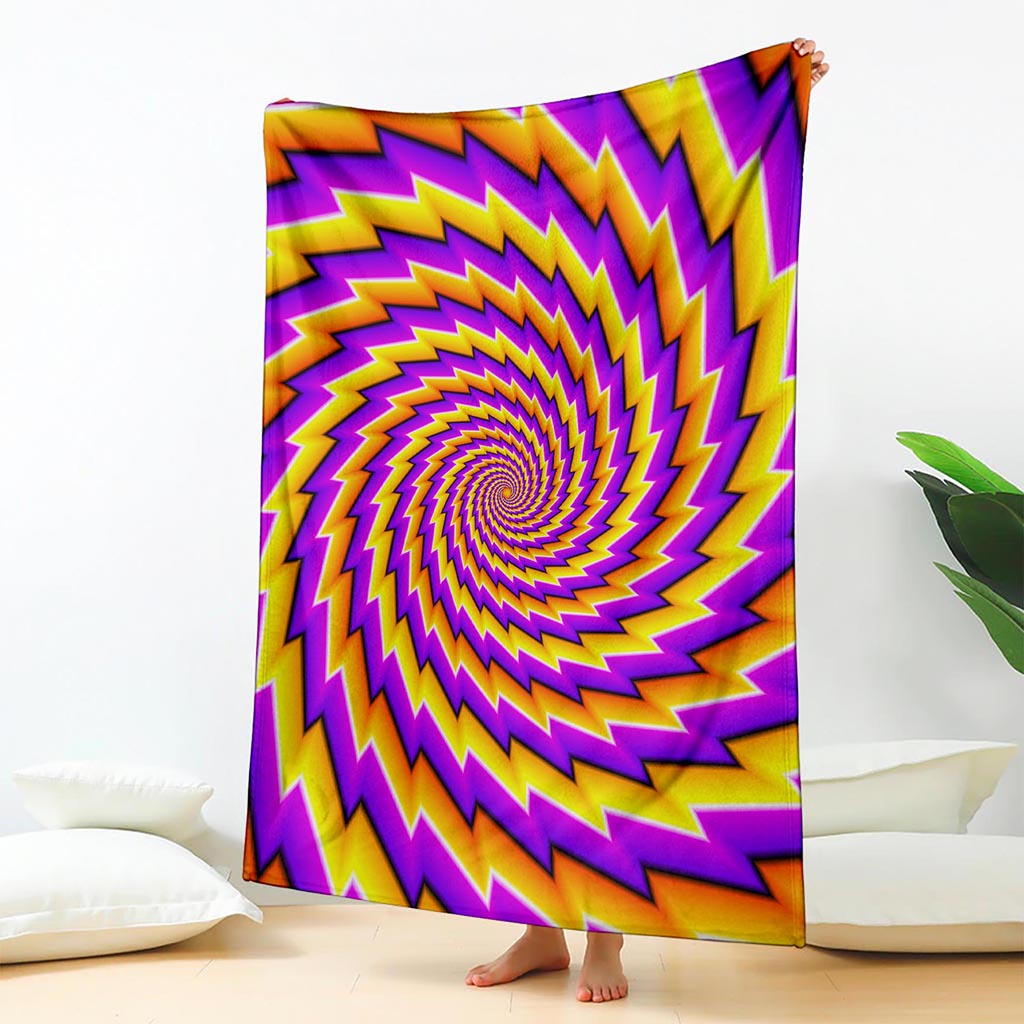 Yellow Twisted Moving Optical Illusion Blanket