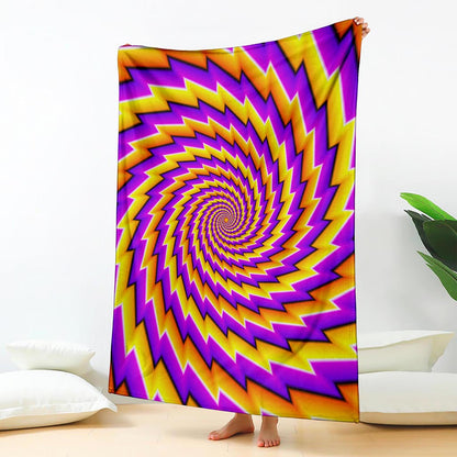 Yellow Twisted Moving Optical Illusion Blanket