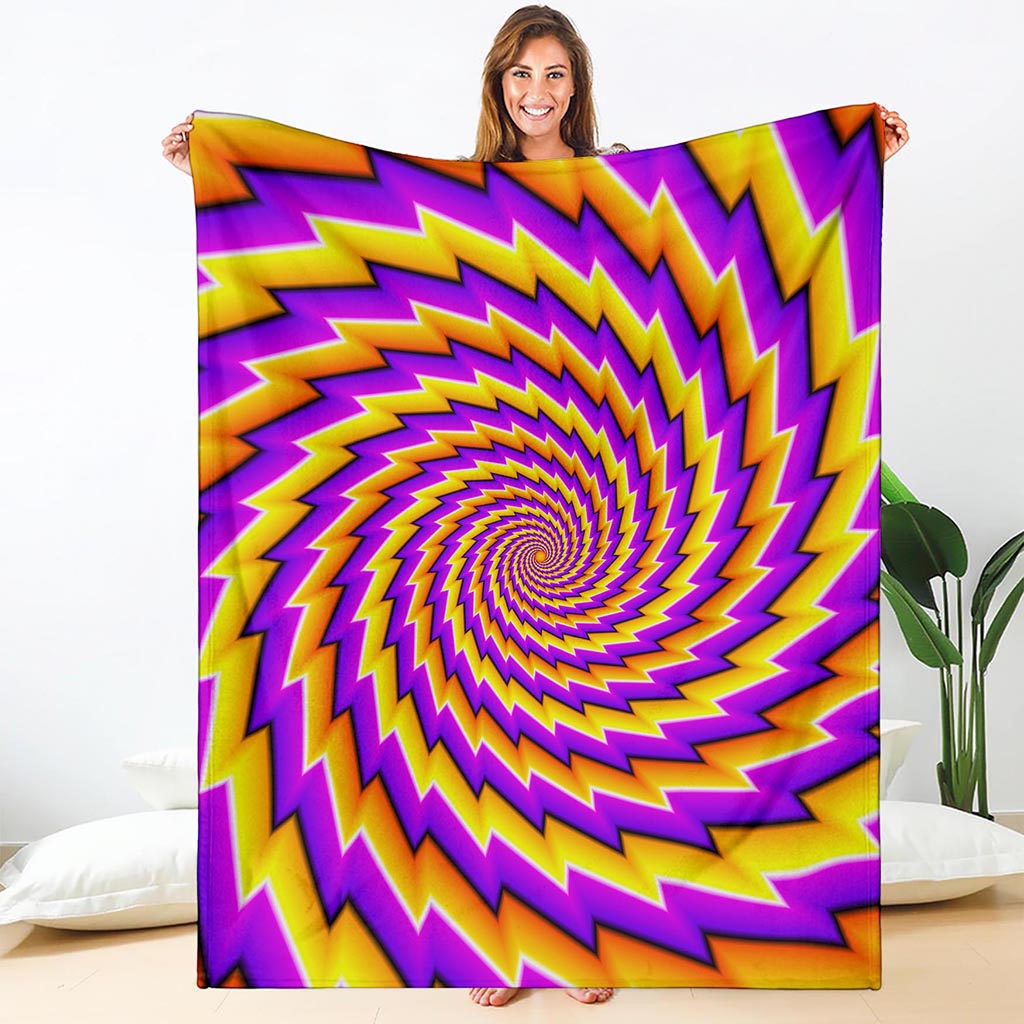 Yellow Twisted Moving Optical Illusion Blanket