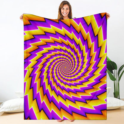 Yellow Twisted Moving Optical Illusion Blanket