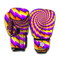 Yellow Twisted Moving Optical Illusion Boxing Gloves