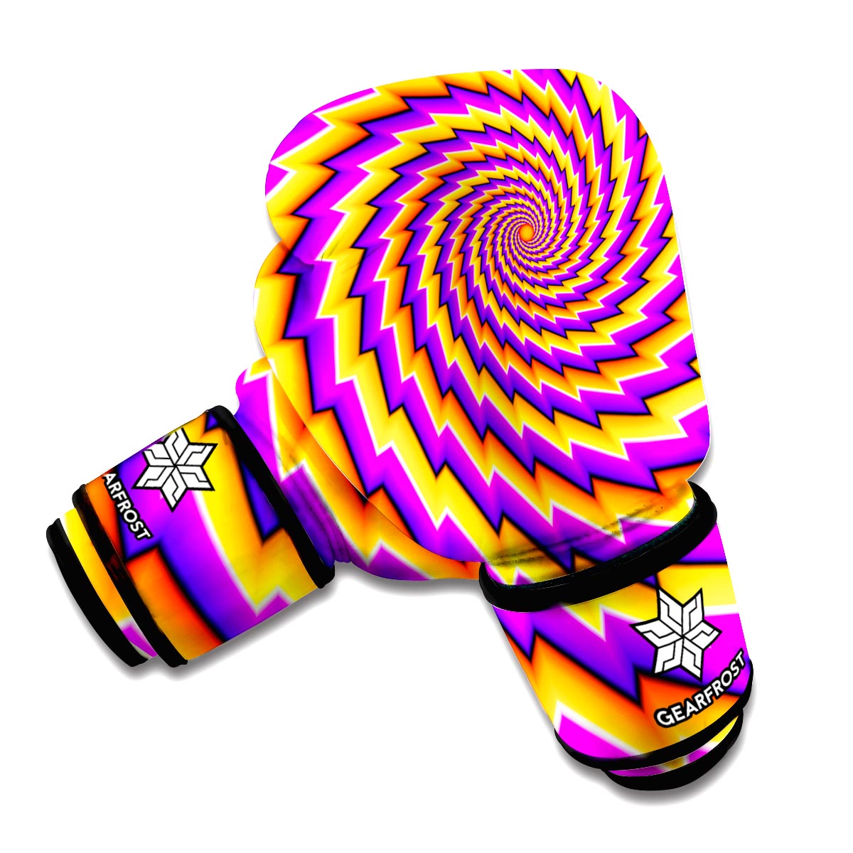 Yellow Twisted Moving Optical Illusion Boxing Gloves