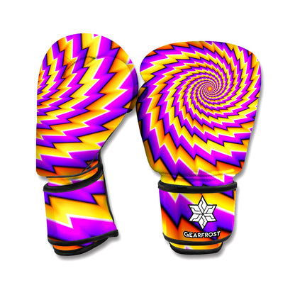 Yellow Twisted Moving Optical Illusion Boxing Gloves