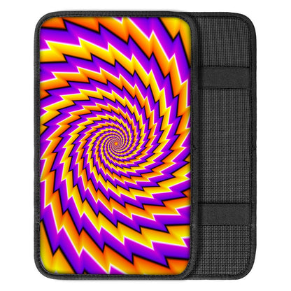 Yellow Twisted Moving Optical Illusion Car Center Console Cover