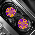 Yellow Twisted Moving Optical Illusion Car Coasters