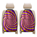 Yellow Twisted Moving Optical Illusion Car Seat Organizers