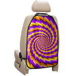 Yellow Twisted Moving Optical Illusion Car Seat Organizers