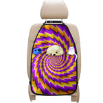 Yellow Twisted Moving Optical Illusion Car Seat Organizers