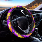 Yellow Twisted Moving Optical Illusion Car Steering Wheel Cover
