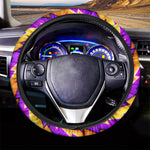 Yellow Twisted Moving Optical Illusion Car Steering Wheel Cover