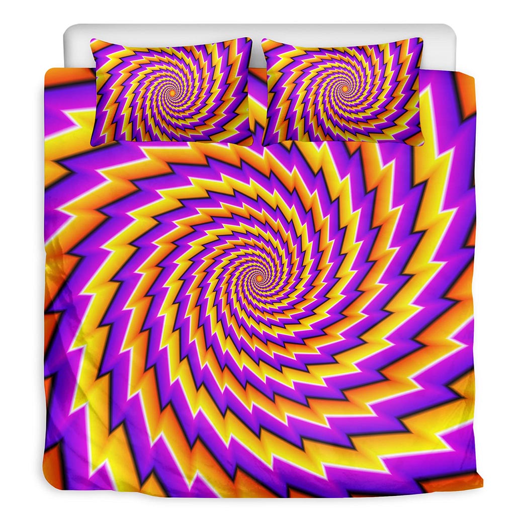 Yellow Twisted Moving Optical Illusion Duvet Cover Bedding Set