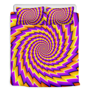 Yellow Twisted Moving Optical Illusion Duvet Cover Bedding Set