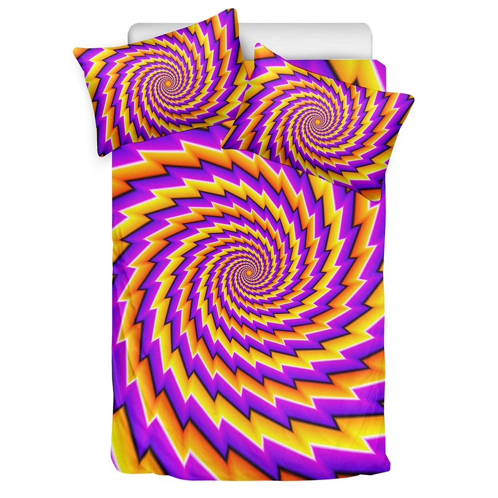 Yellow Twisted Moving Optical Illusion Duvet Cover Bedding Set