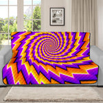 Yellow Twisted Moving Optical Illusion Futon Protector