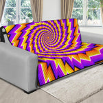 Yellow Twisted Moving Optical Illusion Futon Protector