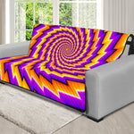 Yellow Twisted Moving Optical Illusion Futon Protector