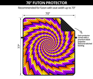 Yellow Twisted Moving Optical Illusion Futon Protector