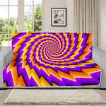 Yellow Twisted Moving Optical Illusion Futon Protector