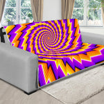 Yellow Twisted Moving Optical Illusion Futon Protector