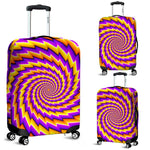 Yellow Twisted Moving Optical Illusion Luggage Cover GearFrost