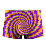 Yellow Twisted Moving Optical Illusion Men's Boxer Briefs