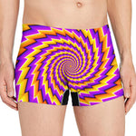 Yellow Twisted Moving Optical Illusion Men's Boxer Briefs