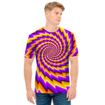 Yellow Twisted Moving Optical Illusion Men's T-Shirt