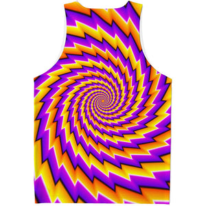 Yellow Twisted Moving Optical Illusion Men's Tank Top